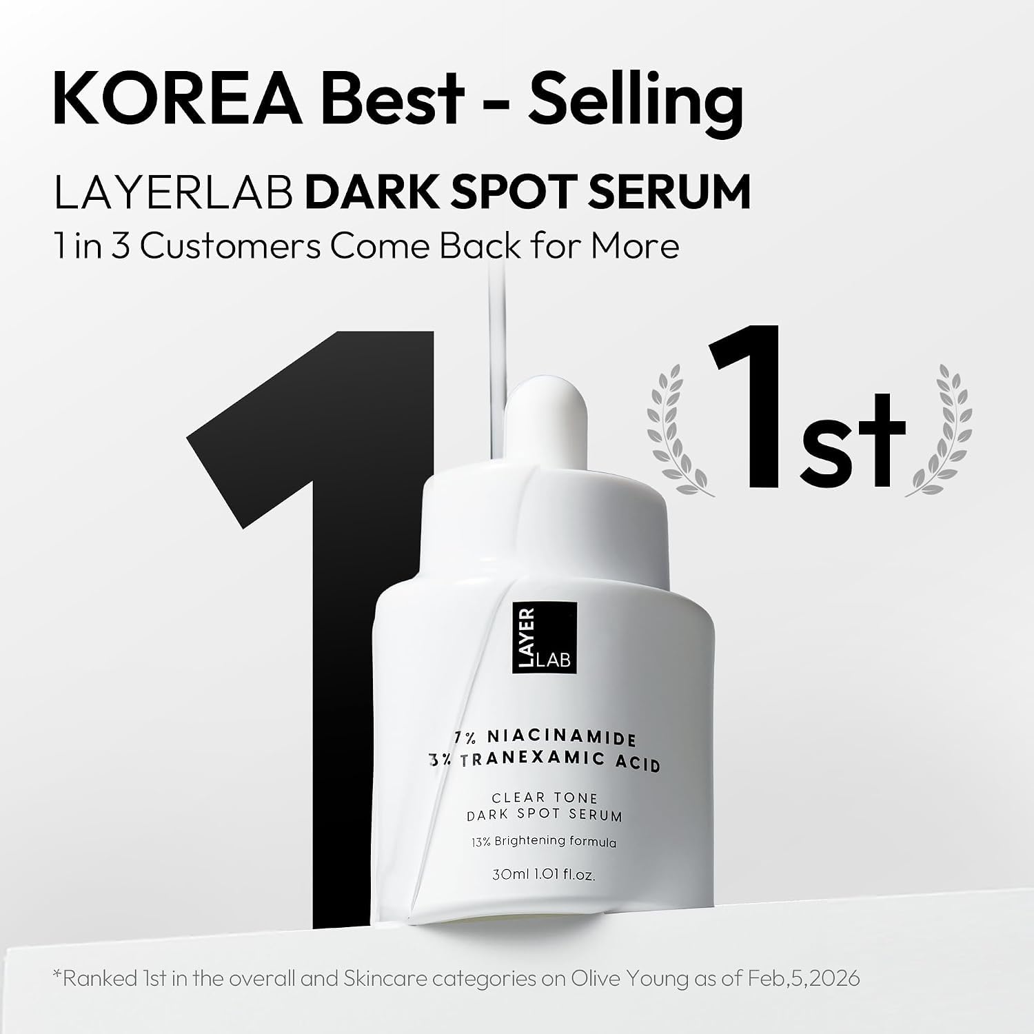 LAYERLAB Clear Tone Dark Spot Serum Niacinamide 7 Face Serum - LAYERLAB Official Imagery - 8