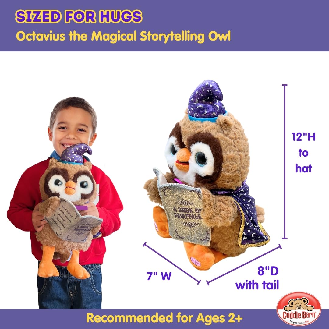 Cuddle Barn Octavius Animated Plush Owl Talks Tells 5 Fairy - Cuddle Barn Official Imagery - 3