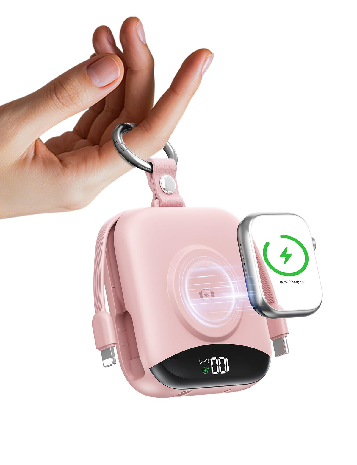 Portable Charger 10000mAh 22 5W Power Bank Built in 2 Cables - BLJIB Official Imagery - 2
