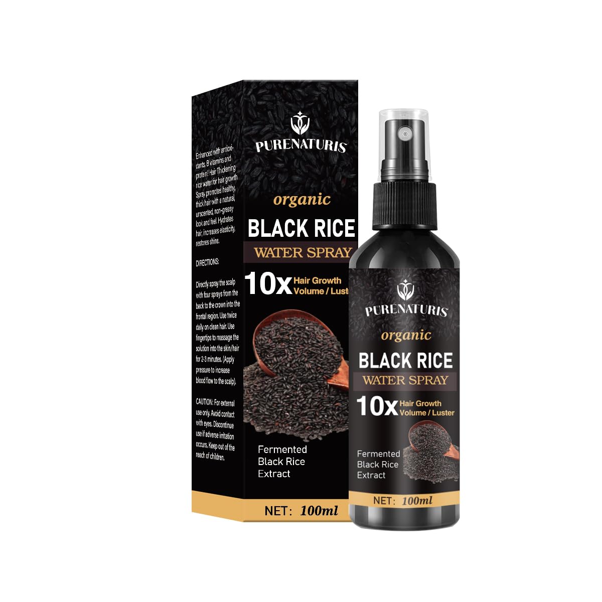Castor oil Ginger Rice Water for Hair Growth Serum - Leave-In - Product Imagery