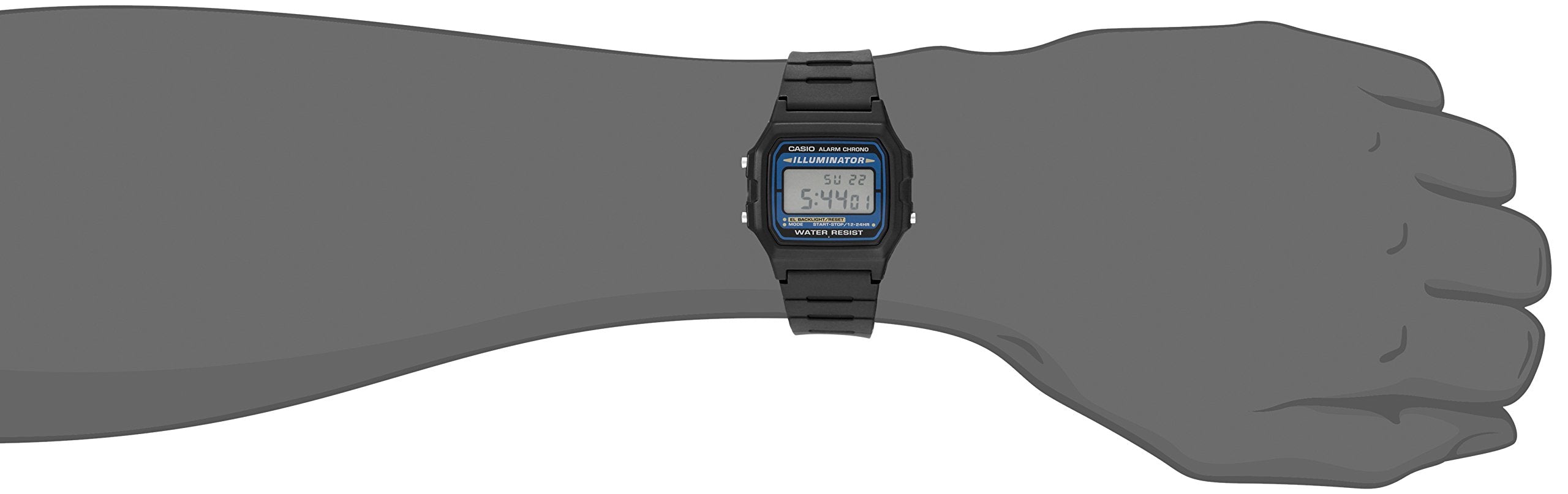 Casio F-105W-1A Vintage Illuminator | Classic Digital Watch | EL Backl - View 2