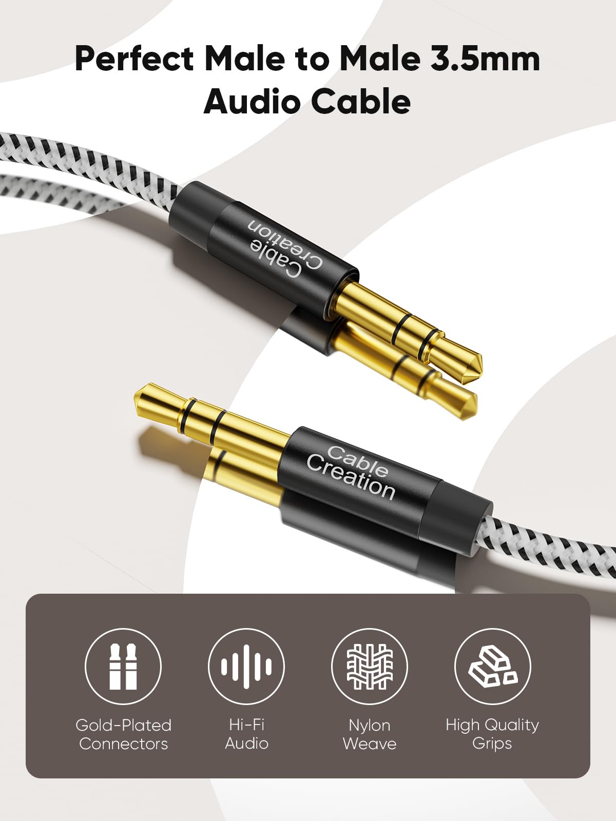 CableCreation Long Aux Cord  , 3.5mm Audio Cable Headphone Cord by CableCreation - Angle View 4