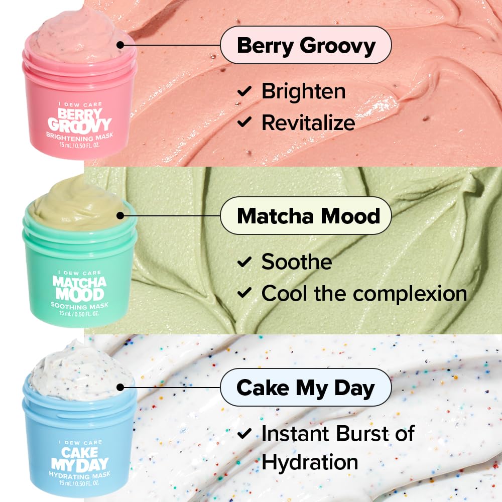 I DEW CARE Wash Off Face Mask Skincare Gift Set - I DEW CARE
