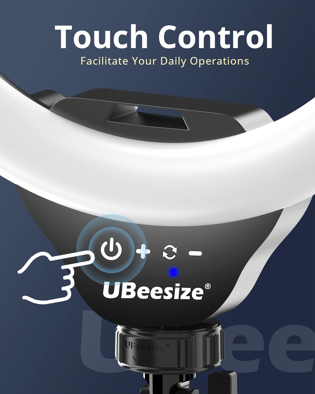UBeesize 12 LED Ring Light with 62 Tripod Stand Phone Holder - UBeesize Official Imagery - 3