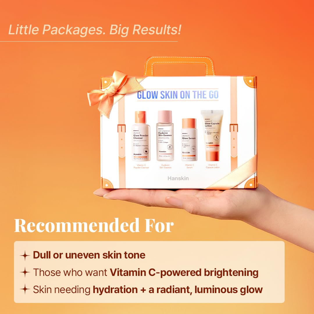 Hanskin Glow Skin On the Go Kit–Brightening &amp; Hydrating Mini - Hanskin
