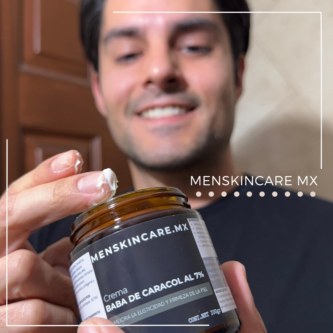 100g Snail Slime Cream for Men regenerates damaged skin - MENSKINCARE.MX Official Imagery - 8