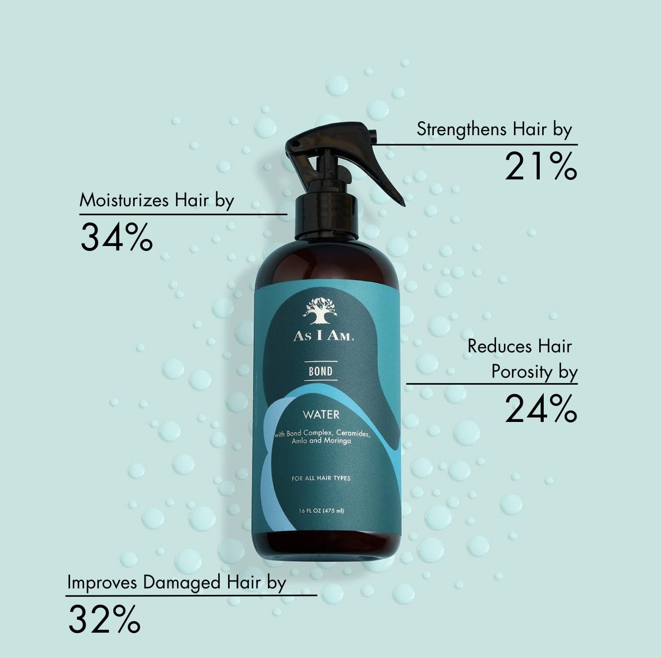 As I Am Bond Water - with Moringa & Amla & & Ceramides Hair - As I Am Official Product View 3
