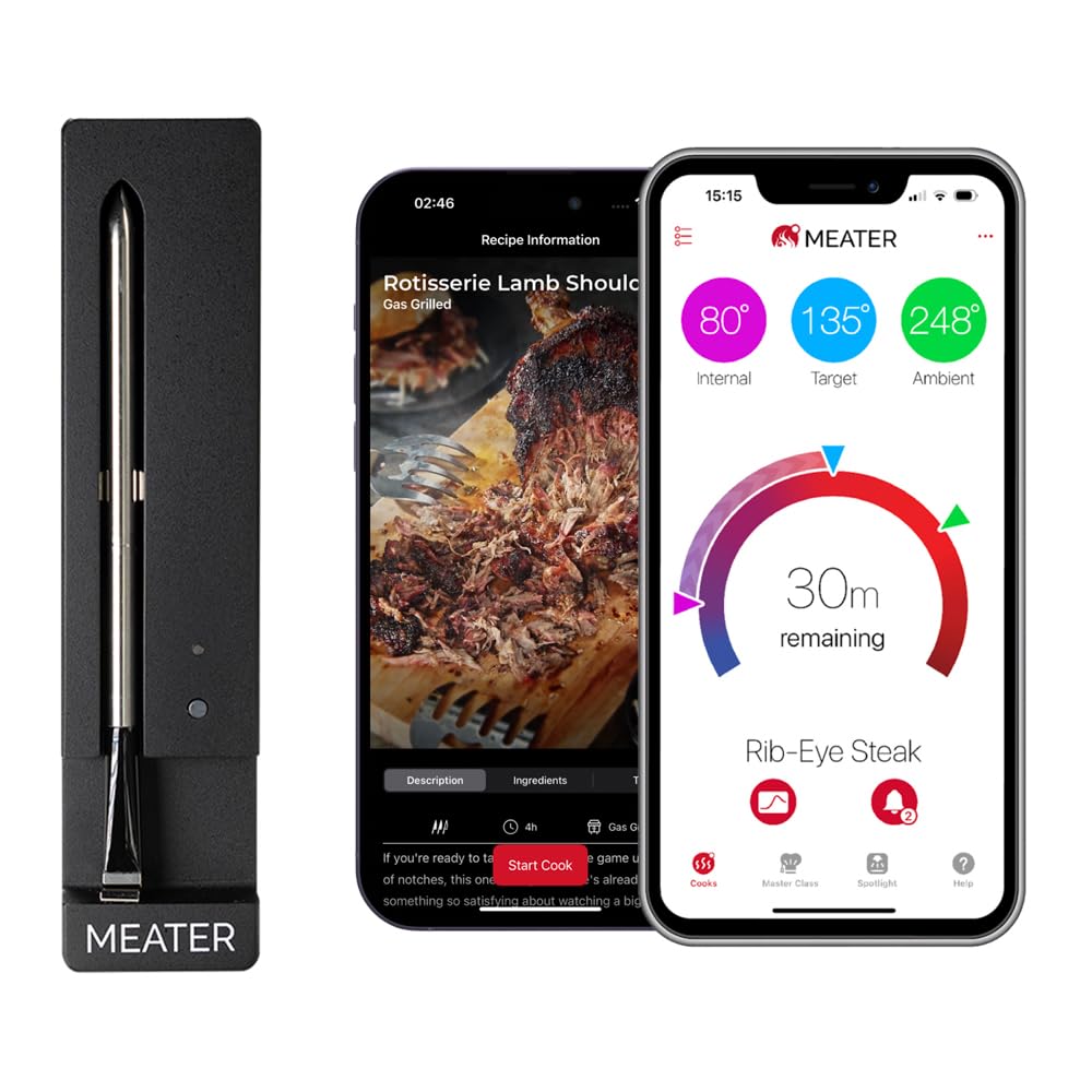 MEATER SE Wireless Smart Meat Thermometer Black Bluetooth - Premium Selection Official Imagery - 2