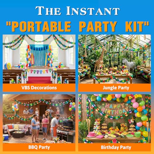 FUTUREPLUSX 2 Pack Tropical Garland Party Decorations, 20ft - Product Imagery