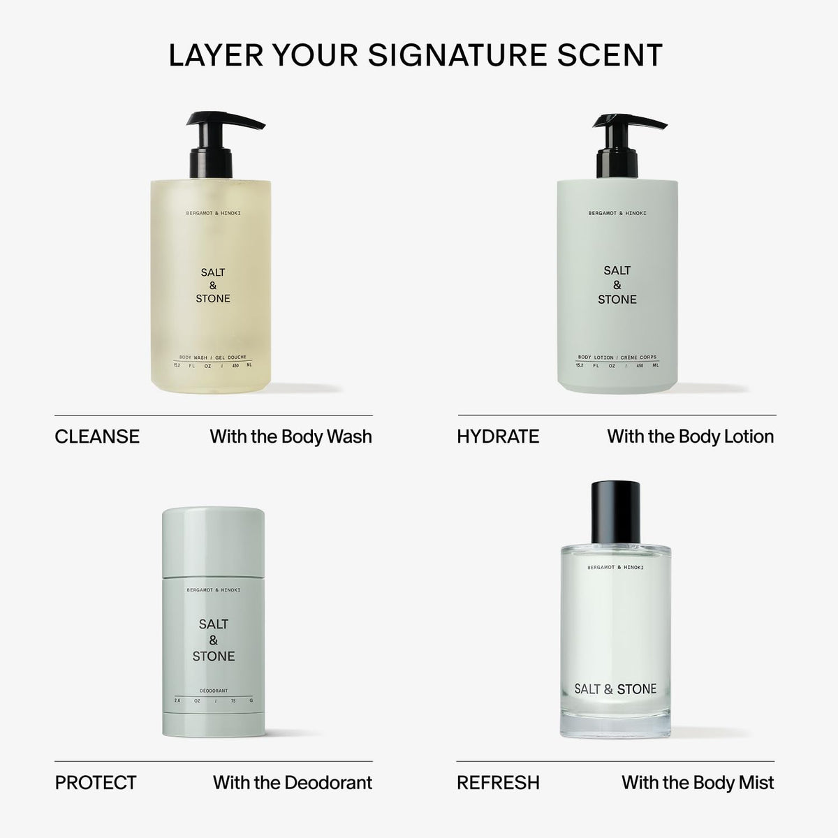 Salt Stone Body Wash for Women Men Bergamot Hinoki 15 2 fl - Salt & Stone Official Imagery - 8
