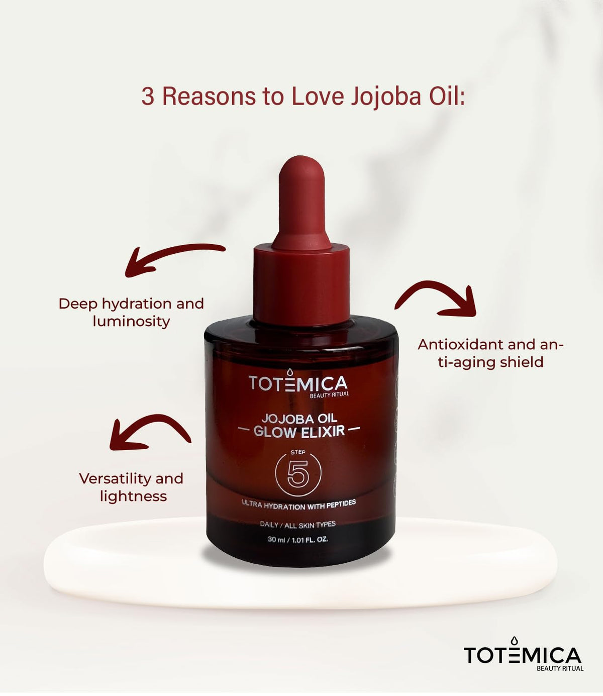 TOTEMICA Organic Jojoba Oil Glow Elixir Face Oil with - TOTEMICA Official Imagery - 6