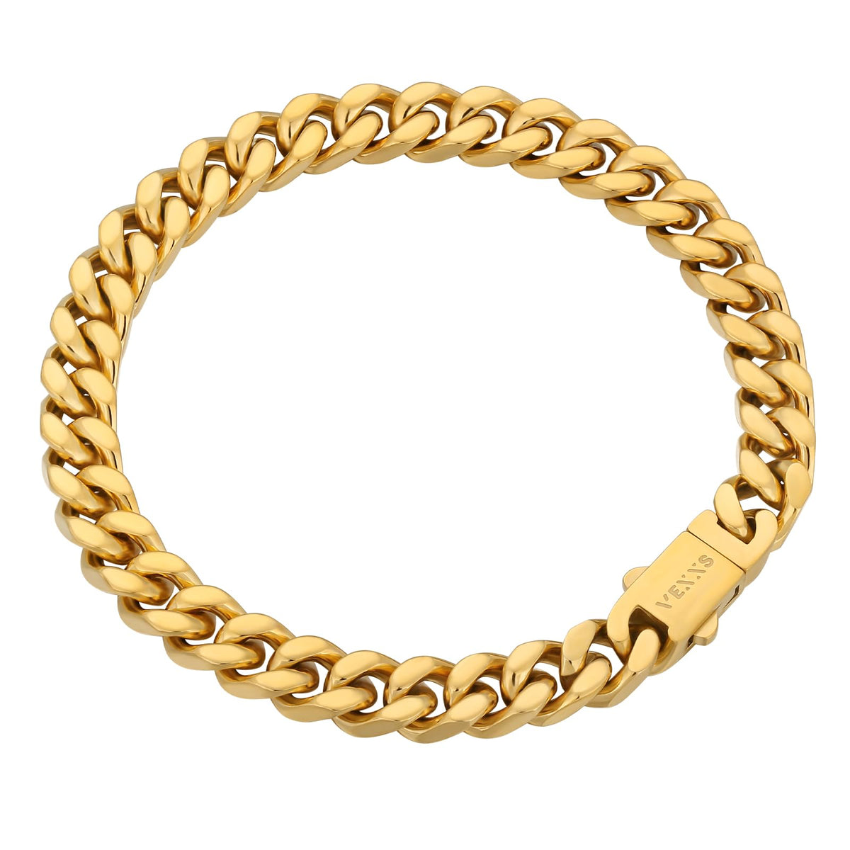 VEXXS Cuban Link Bracelet Flat Cut 18K Real Gold Filled - VEXXS Official Imagery - 8