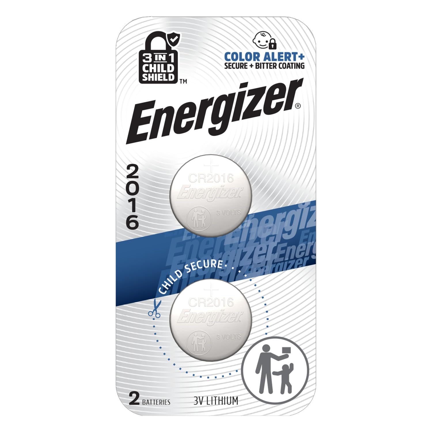 Energizer 2016 Batteries  , 3V Lithium Coin Batteries With 3-in-1 by Energizer - Angle View 1