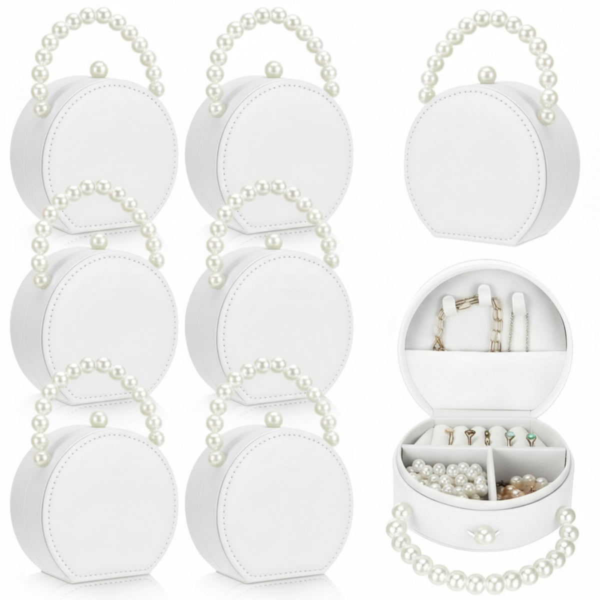 Weysat 8 Pack Travel Jewelry Case Gifts Box Bulk Mini - Weysat Official Imagery - 2