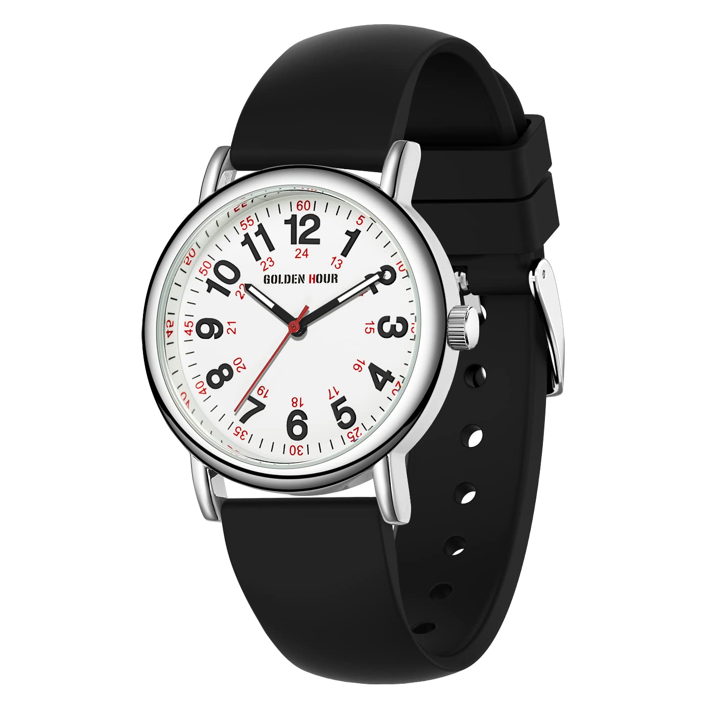 GOLDEN HOUR Waterproof Nurse Watch for Medical Professionals, - Product Imagery