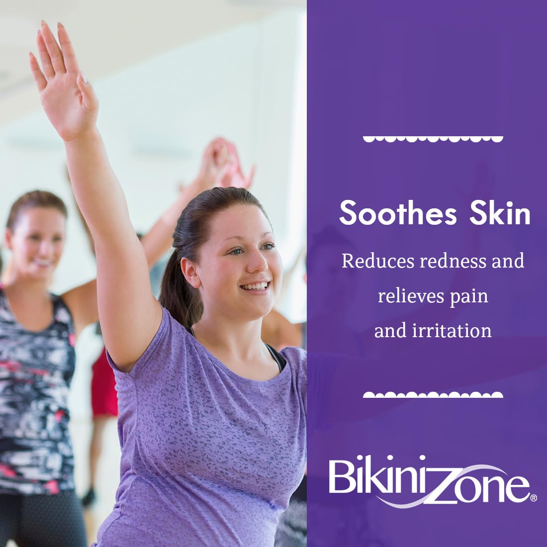 Bikini Zone After Shave Crème with 2% Lidocaine, skin moisturizer for sensitive areas, in a 1 oz tube.