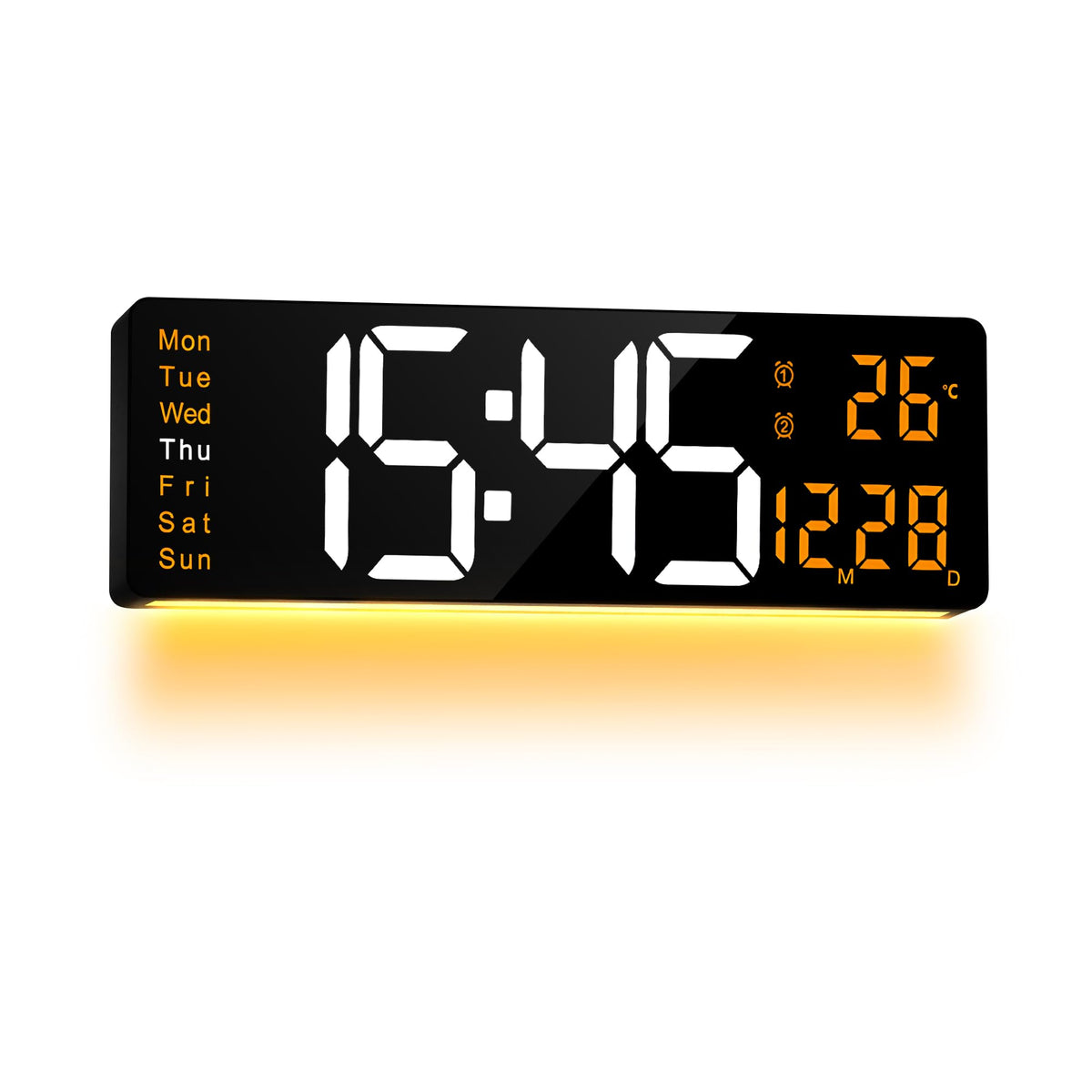 16 2 Digital Wall Clock RGB Remote Dual Alarm Auto - LEIKE Official Imagery - 8