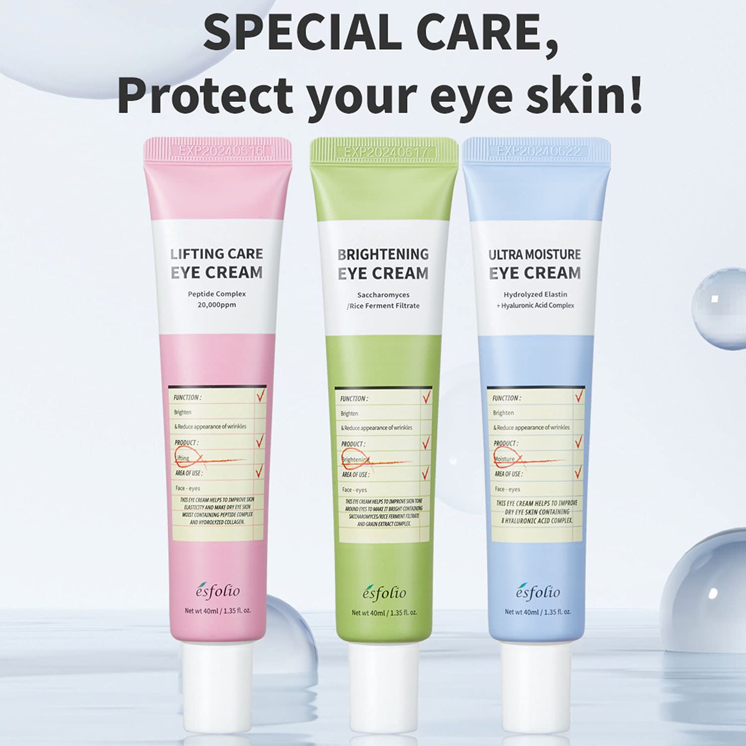 Esfolio Lifting Care Collagen &amp; Peptide Eye Cream for - esfolio