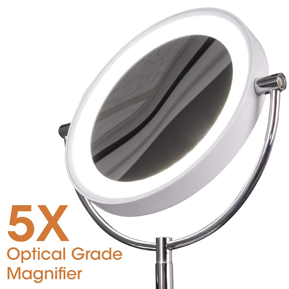OttLite LED Makeup Mirror with Wireless Charging Stand and - OttLite Official Imagery - 7