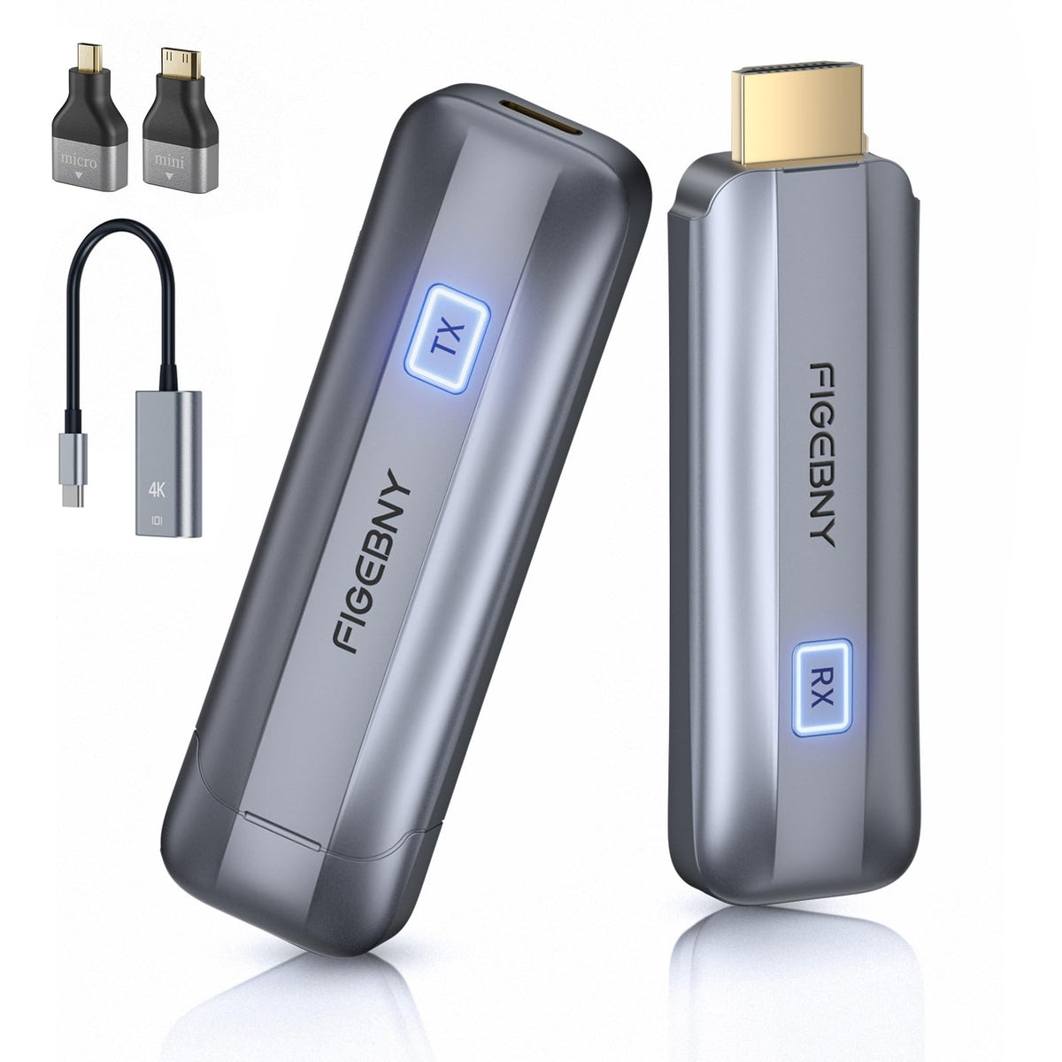 Wireless HDMI Transmitter and Receiver 4K FIGEBNY Wireless - FIGEBNY Official Imagery - 1