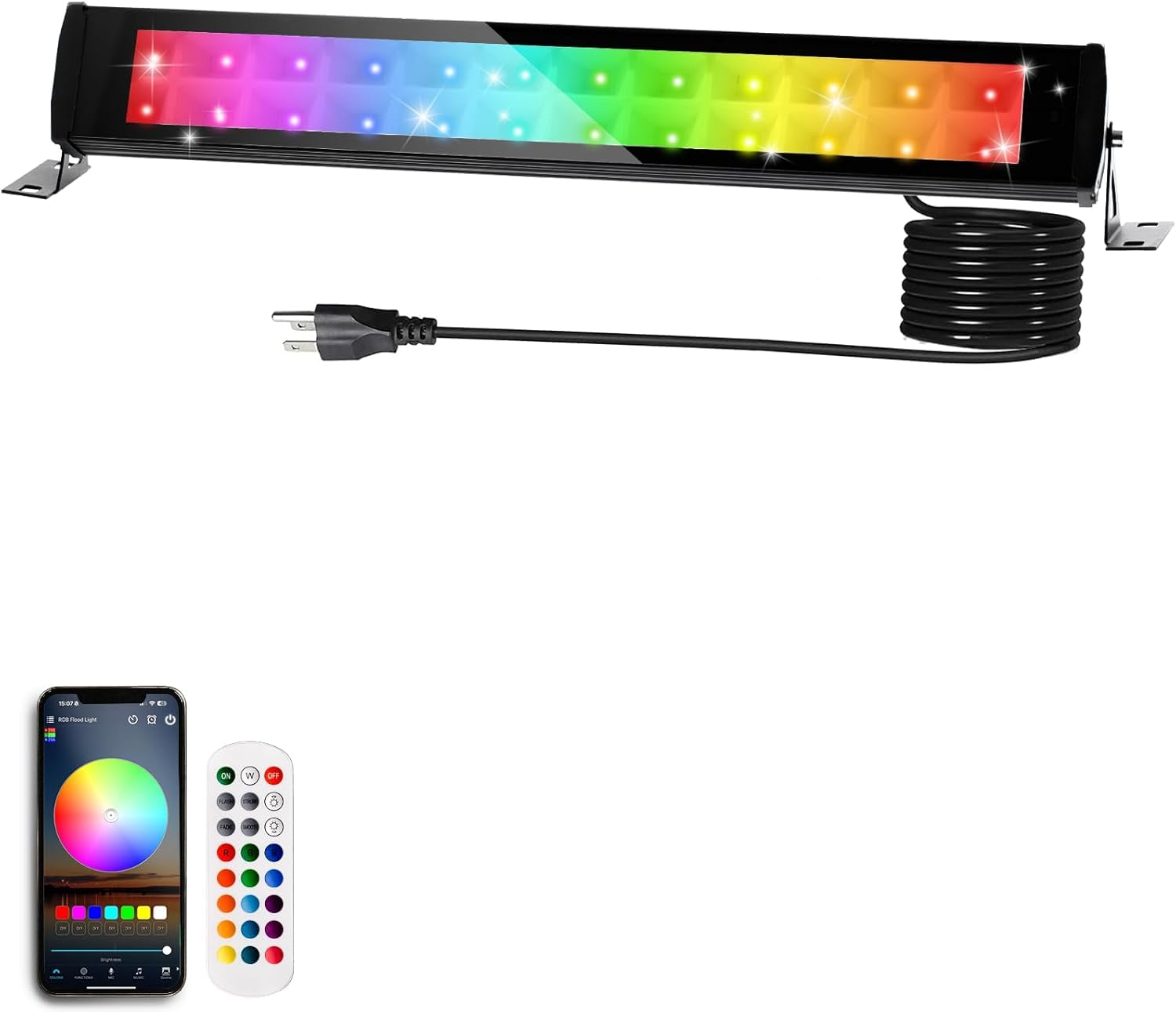 Indmird 50W 2.4G Remote Control RGB Wall Washer Light, 3000K Warm - Indmird Official Product View 1
