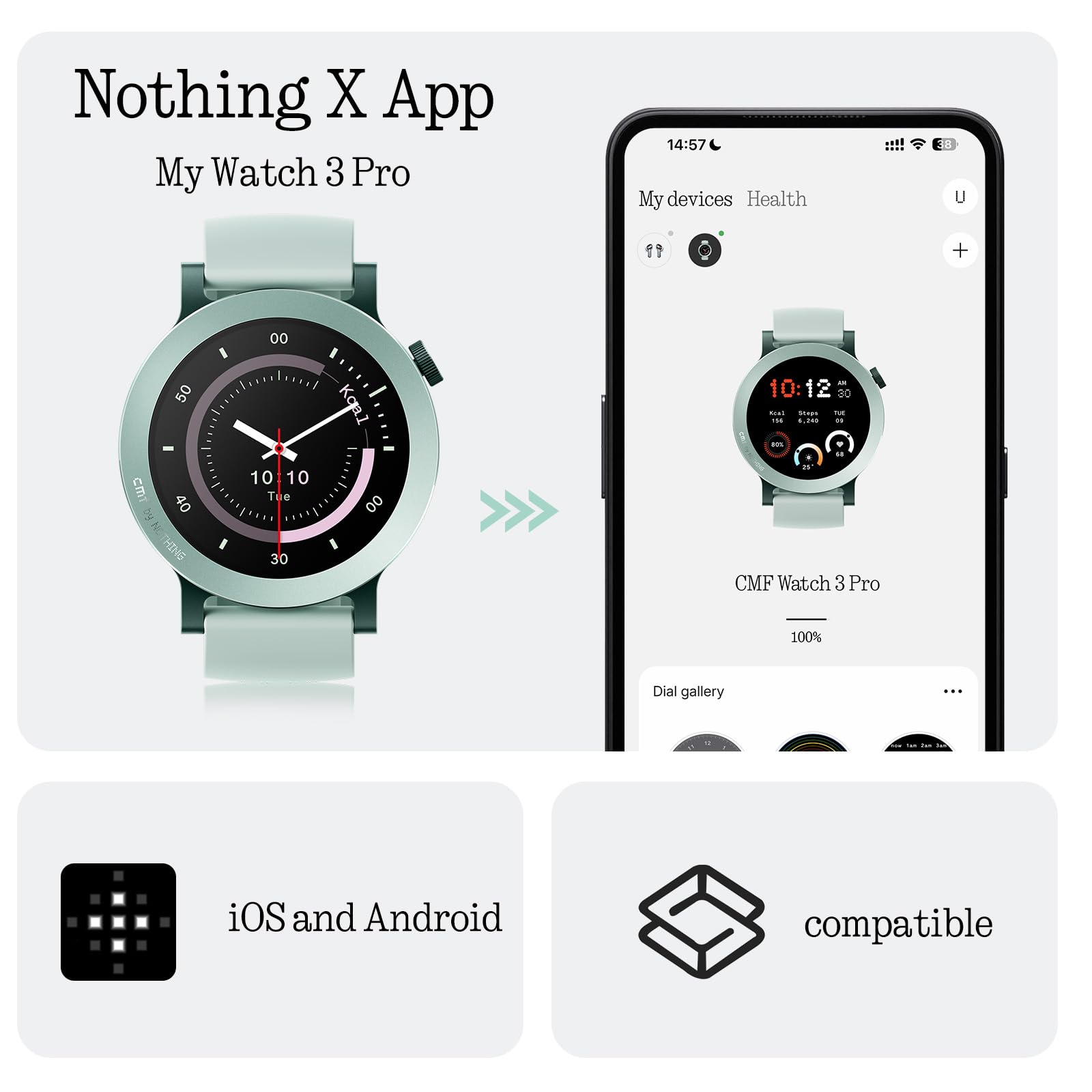 CMF BY Nothing Watch 3 Pro Smart Watch for Men Women, Bluetooth Call A - View 7