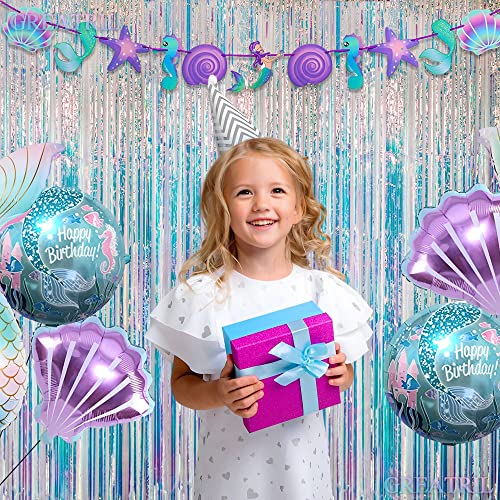 Iridescent Party Streamers Backdrop - GREATRIL Neon Transparent - Product Imagery
