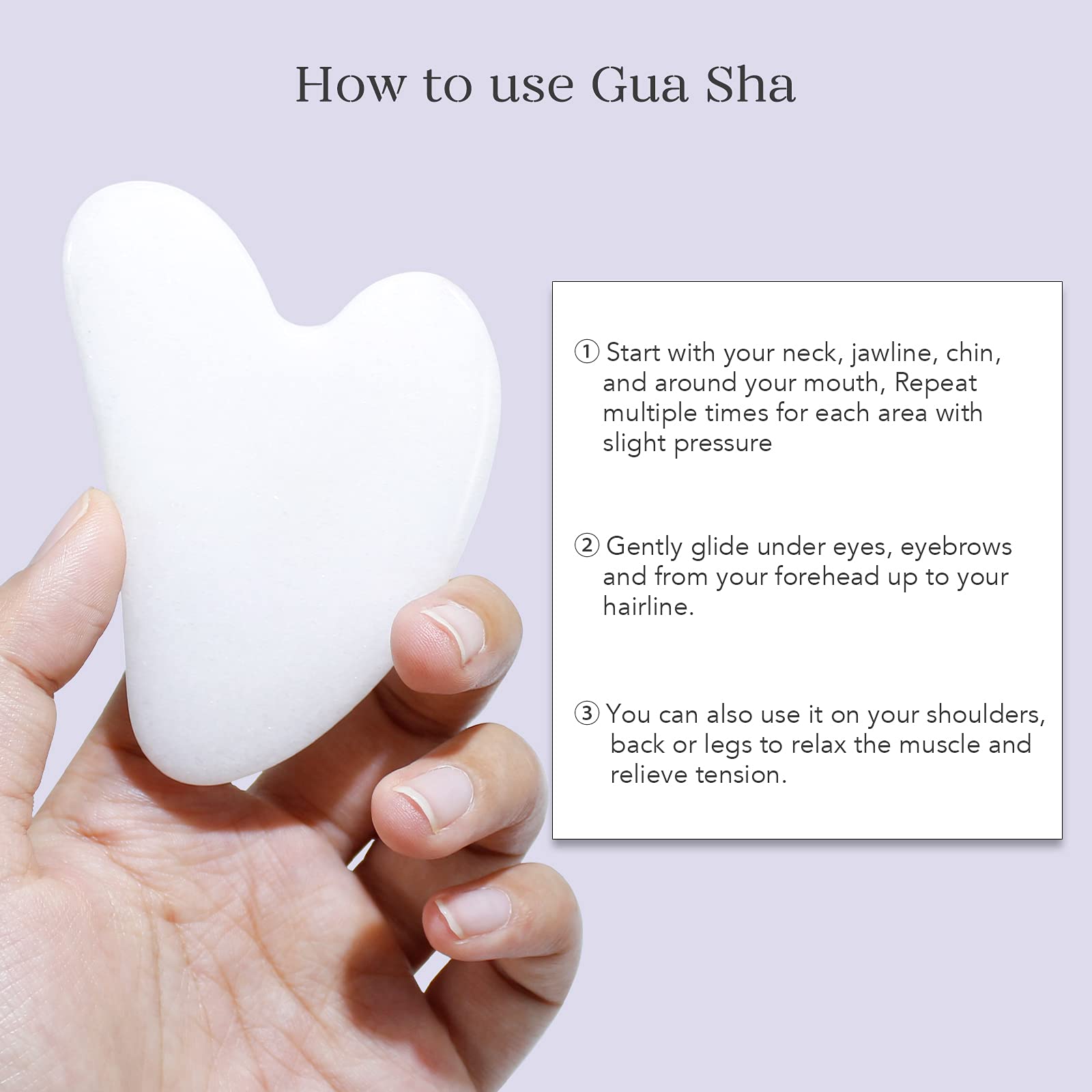 BAIMEI IcyMe Jade Roller & Gua Sha Facial Tool Set for Face Depuffing
