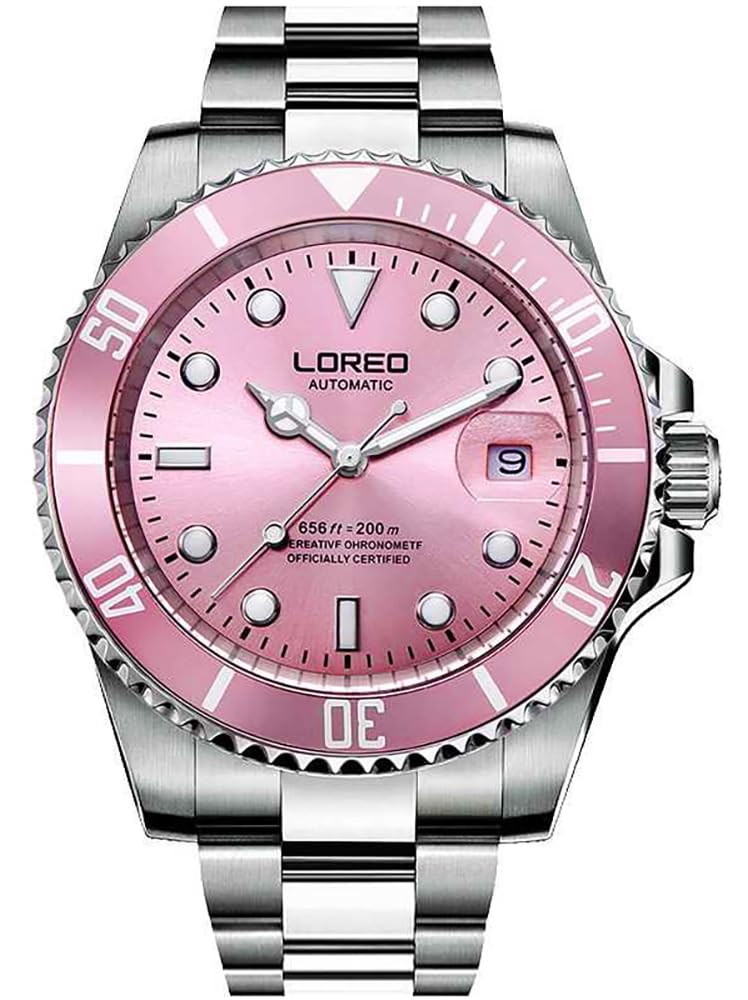LOREO Men's Automatic Watch Sapphire Crystals 200M Waterproof - Product Imagery
