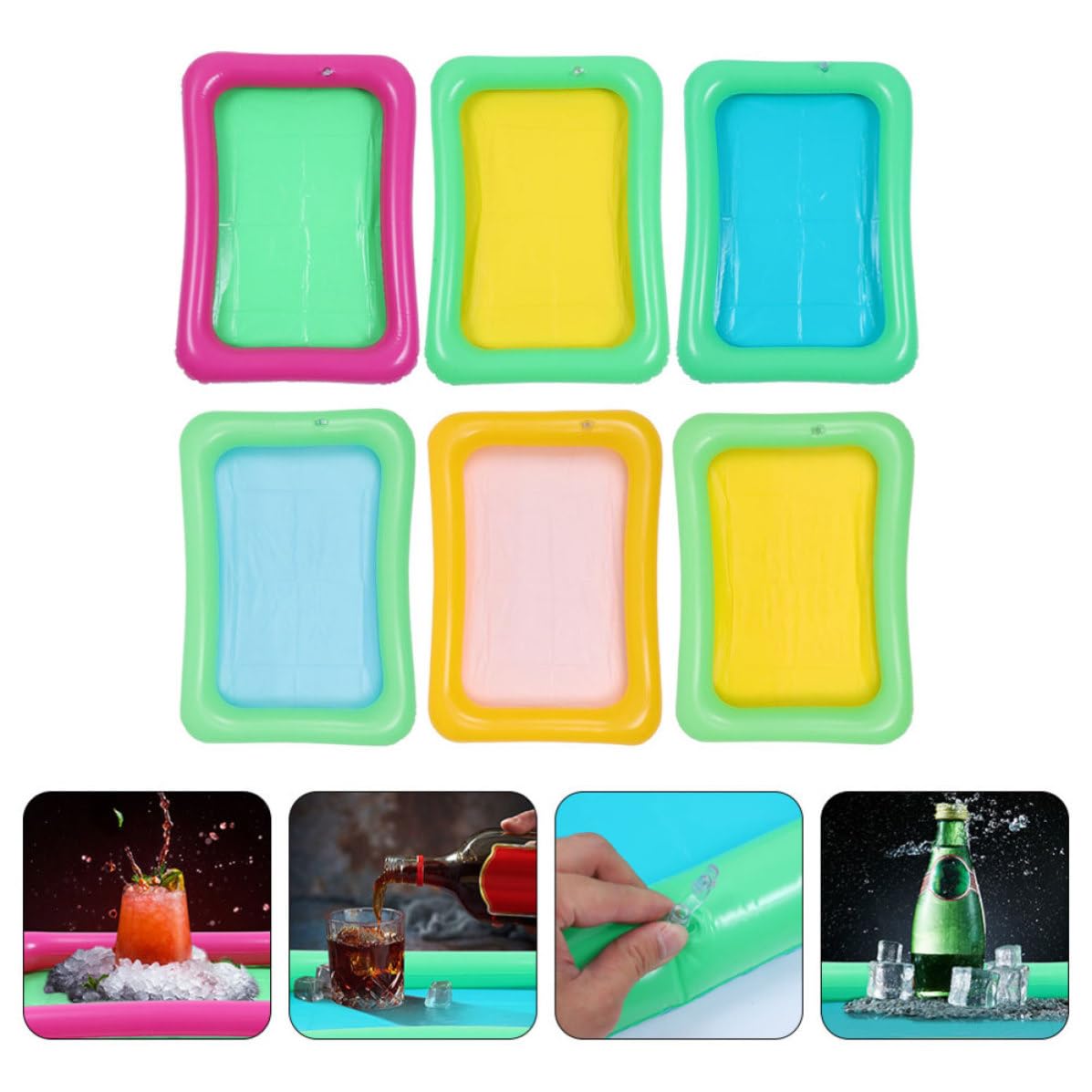 6 Piece Inflatable Buffet Cooler Serving Tray Set for - HOLIDYOYO Official Imagery - 8