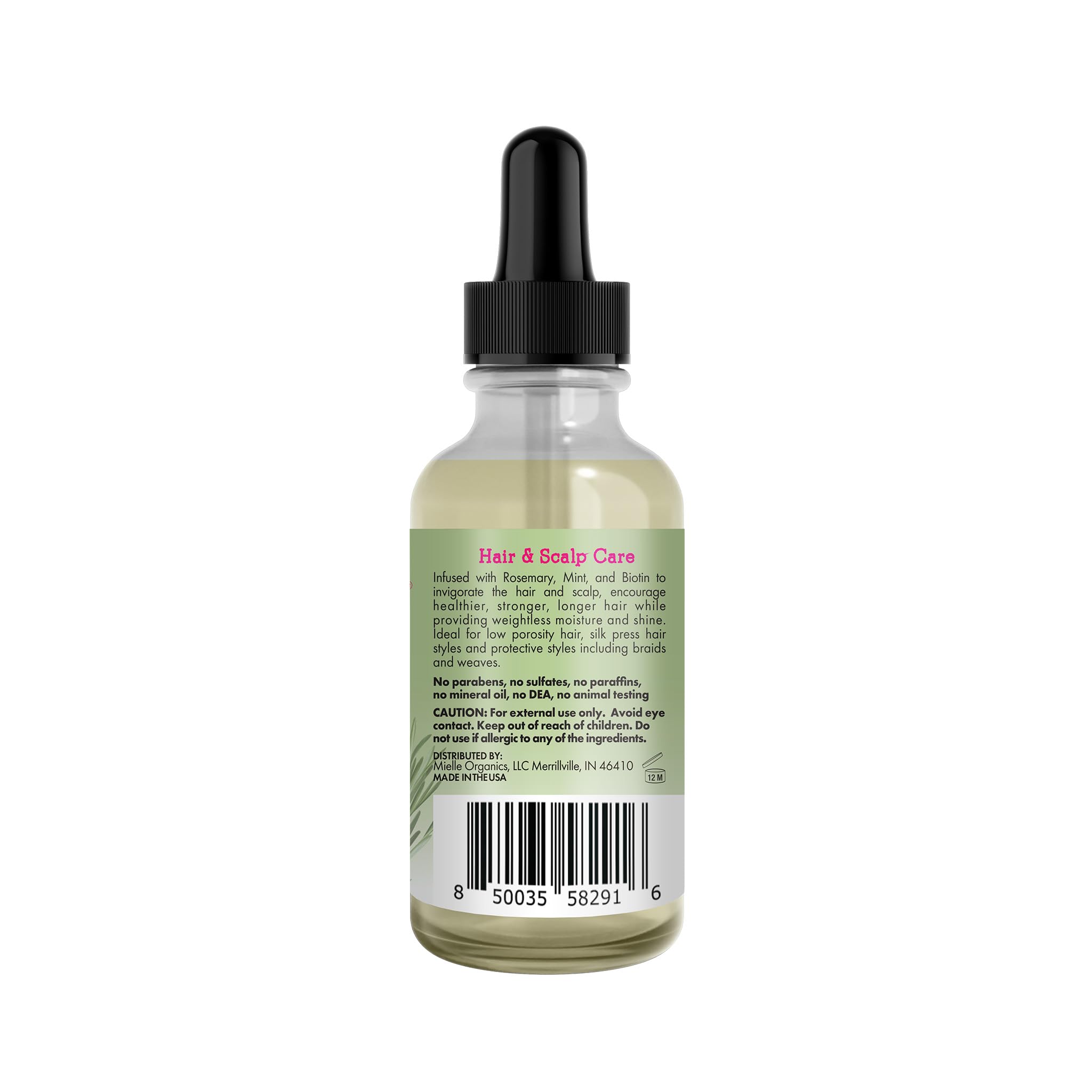 Mielle Organics Rosemary & Mint Light Hair Oil, Split Ends & Dry Scalp - Mielle Organics Official Product View 4