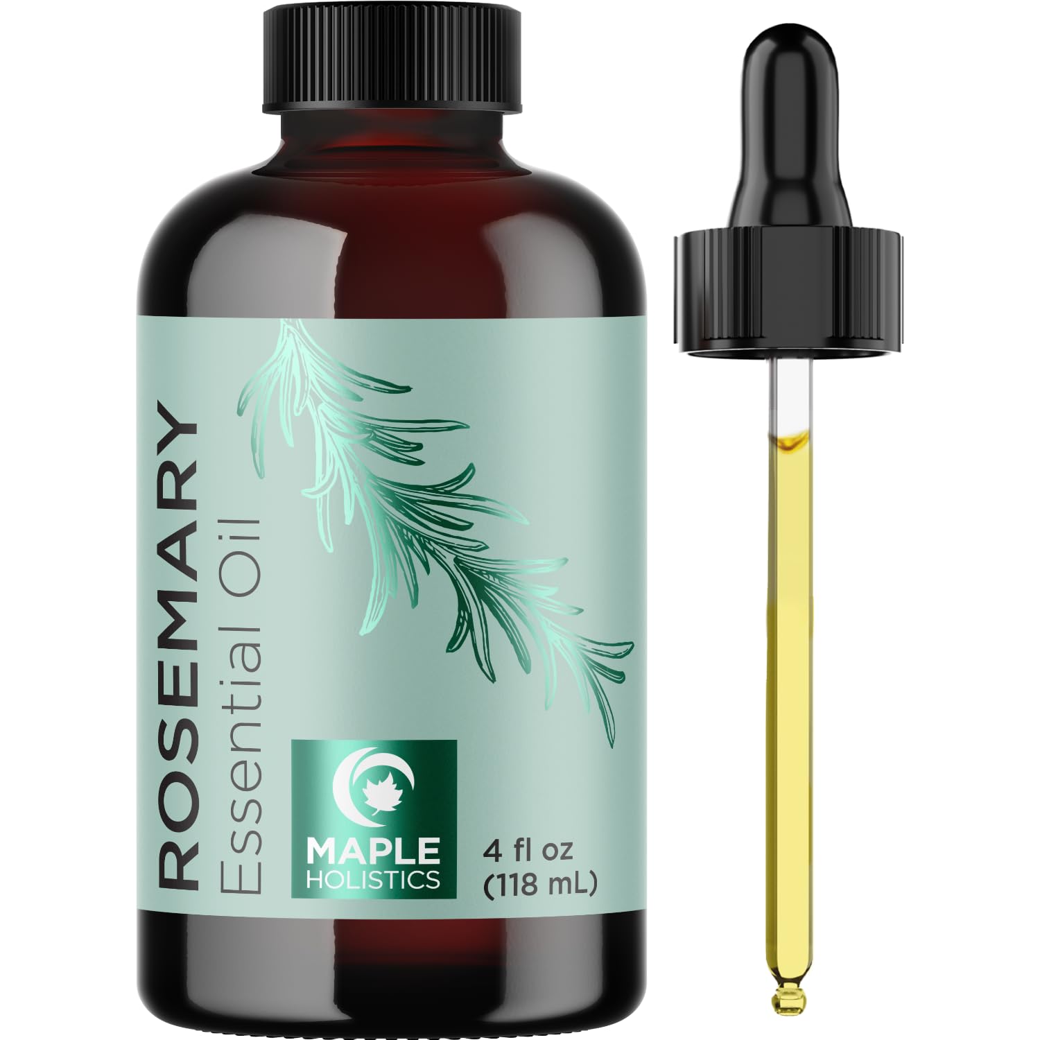 Maple Holistics Pure Rosemary Essential Oil with Dropper - Undiluted Rosemary - Maple Holistics Official Product View 8