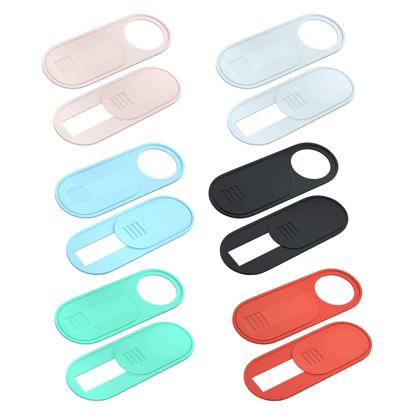 HKDGYHON camera cover slide blocker for MacBook, iMac, iPad, PC, and tablets, in multicolored 12-pack, protects privacy and security.