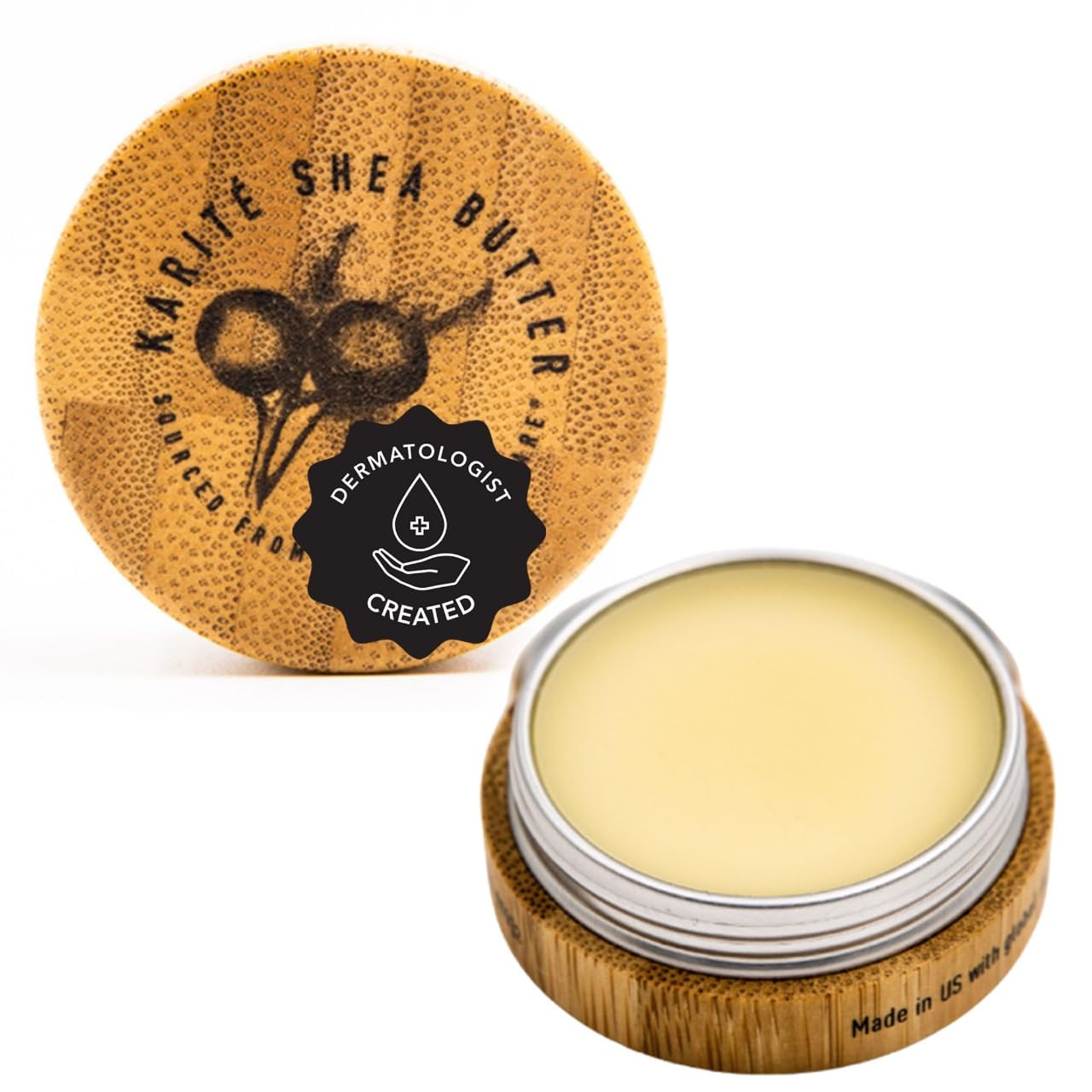 Karité Shea Butter Lip Balm for intense moisture and healing, designed to soothe dry, cracked lips with nourishing shea butter.