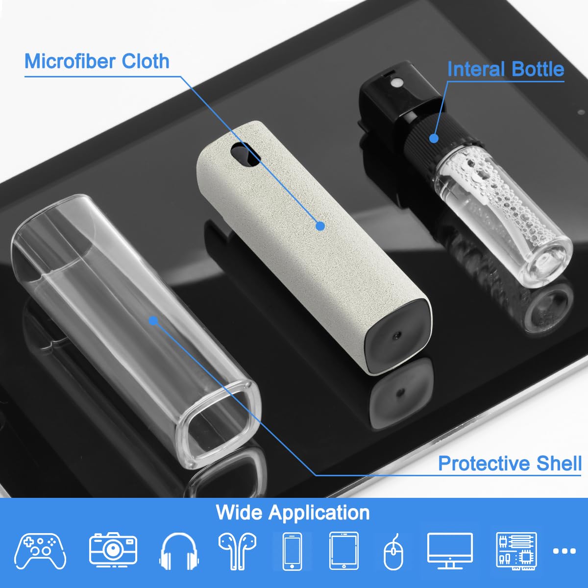 walrfid Car Screen Cleaner Spray for Phone iPad Laptop Car Display - Cream