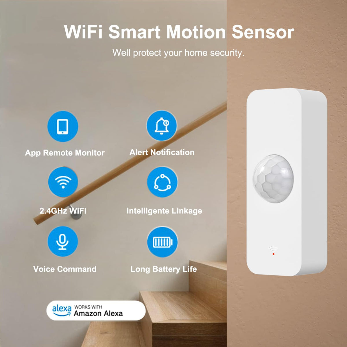 WiFi Motion Sensor Smart Motion Detector for Home Security - ORIKLON Official Imagery - 4