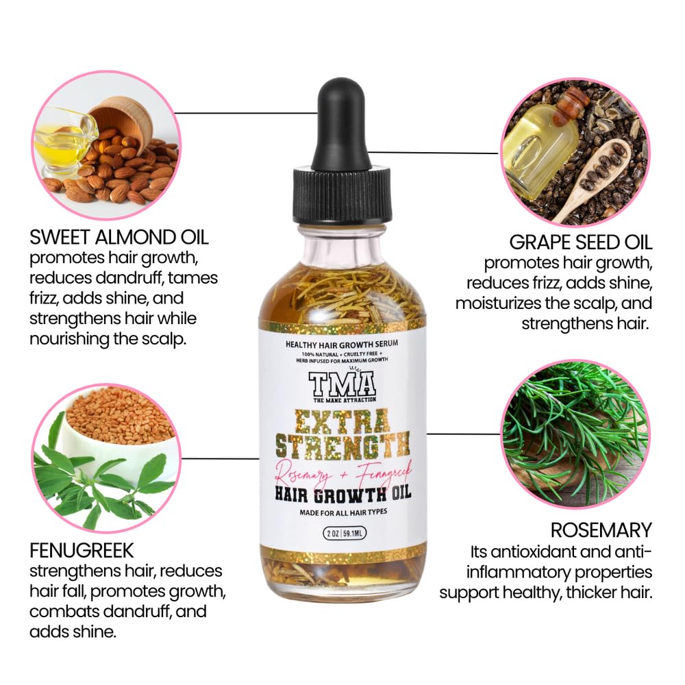 The Mane Attraction Extra Strength Herbal Hair Growth Oil 2 - The Mane Attraction Official Imagery - 5