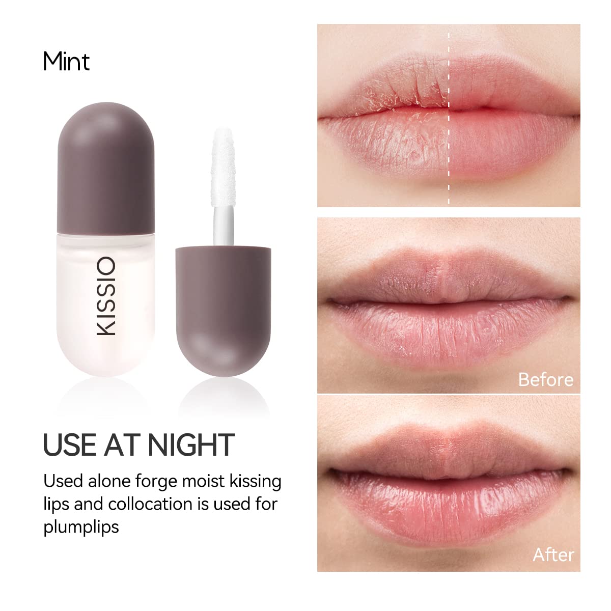 KISSIO Lip Plumper Set,2 PCS Lip Gloss for Day & Night Use - View 5