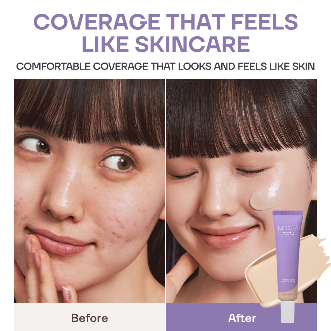 MISSHA M Perfect Cover Serum BB Cream No 21 Light Beige 1 18 - MISSHA Official Imagery - 6