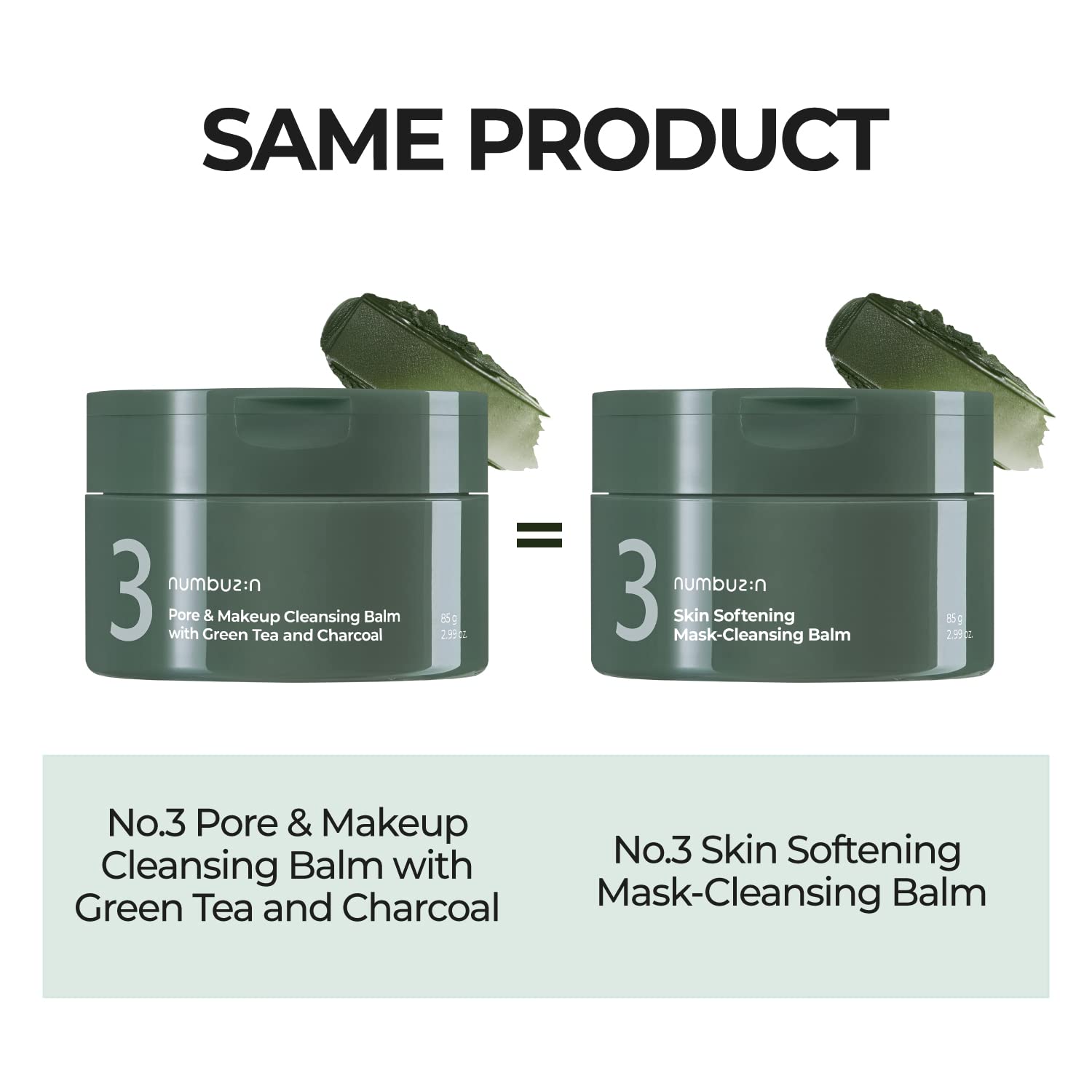 numbuzin No.3 Pore &amp; Makeup Cleansing Balm with Green Tea - numbuzin