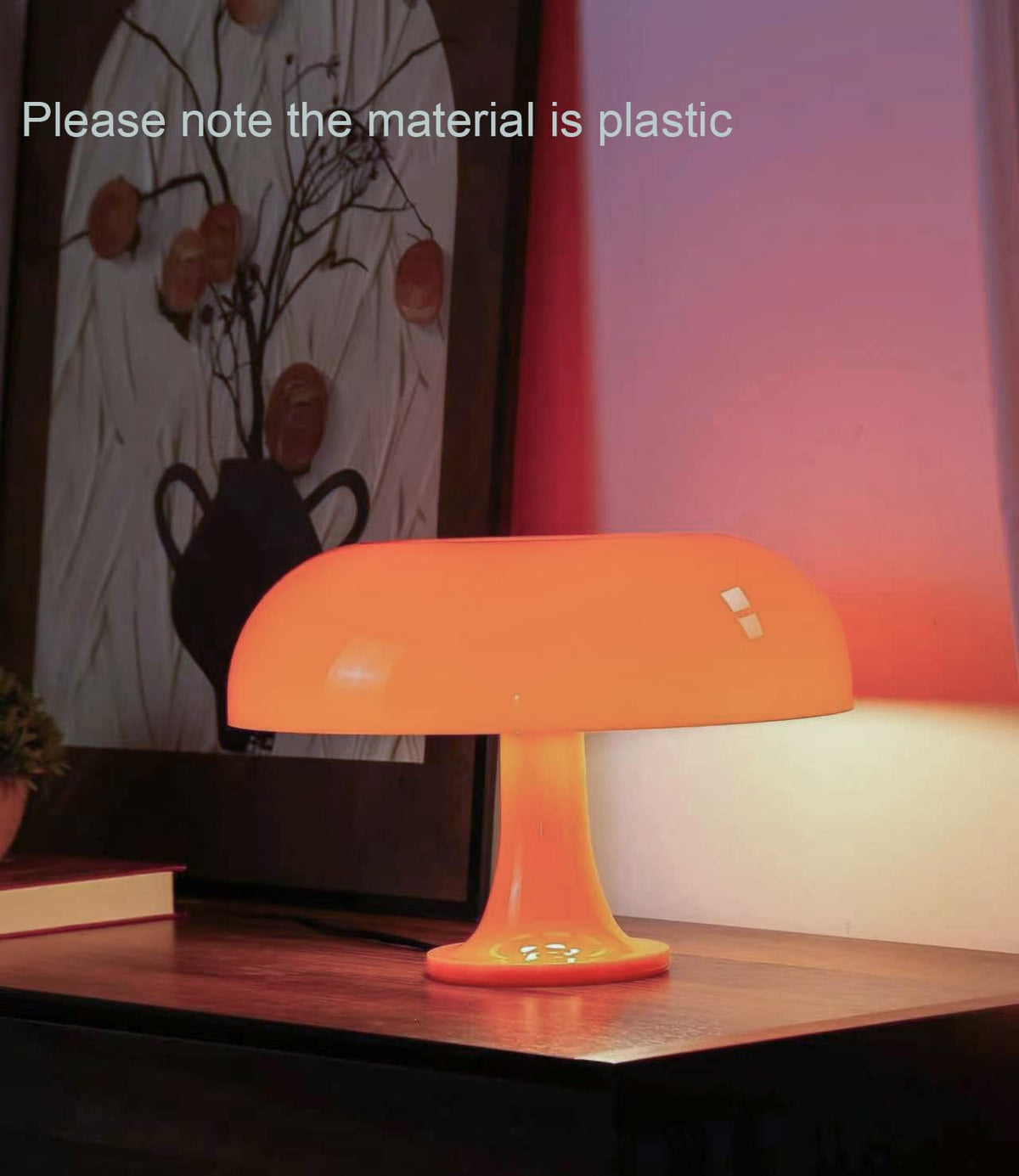 Orange Mushroom Lamp Mid Century Modern Table Lamp for - Anykonio Official Imagery - 6
