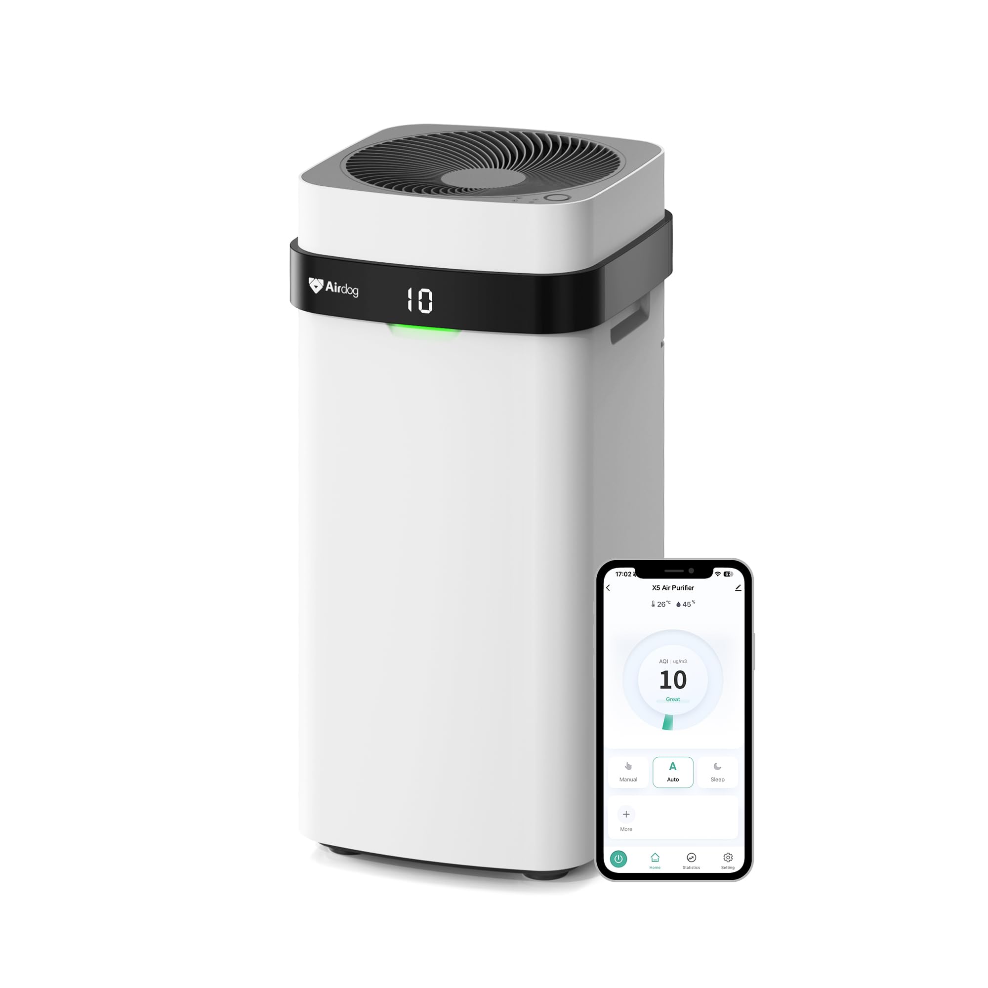 Airdog X5 Air Purifiers for Large Room, Patented TPA Tech Cover - Product Imagery