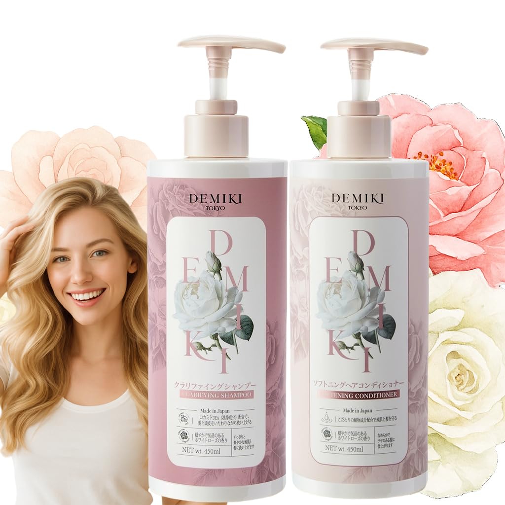 Japanese Shampoo and Conditioner Set for Women Sulfate Free - DEMIKI Official Imagery - 2
