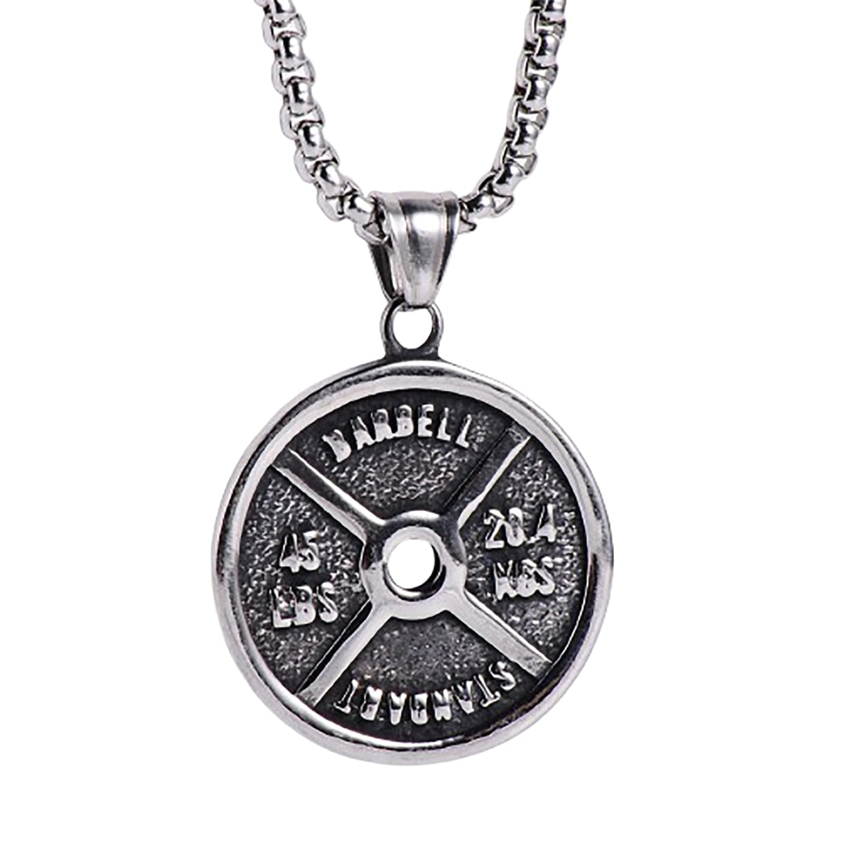 Novalune Dumbbell Necklace Fitness Gym Weight Plate Barbell - Novalune Official Imagery - 1