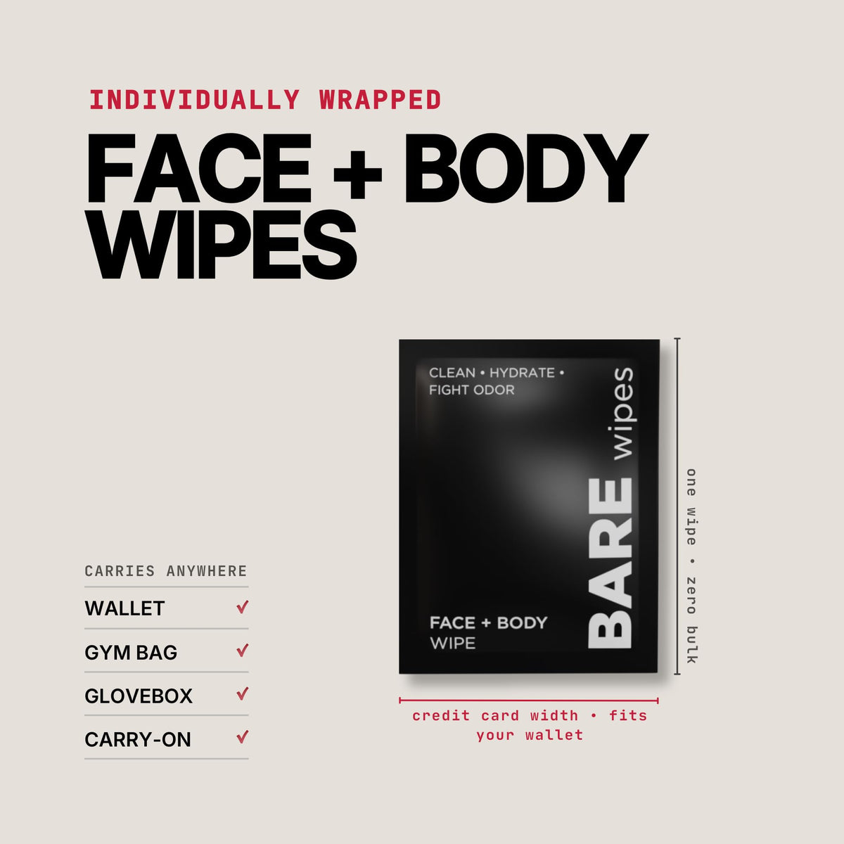 3 Pack 60 Wipes - BARE Wipes Official Imagery - 3