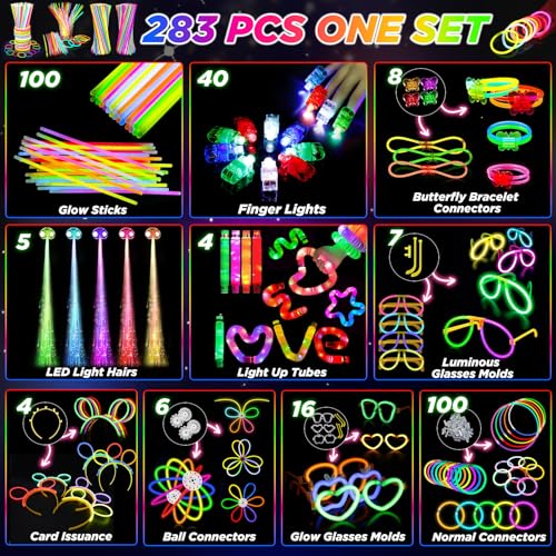 Party Supplies, Glow in the Dark Party Favors for Adults Kids, - Product Imagery