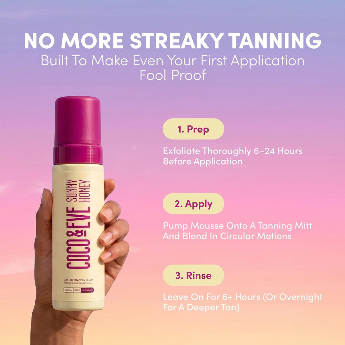 Coco Eve Sunny Honey Bronzing Self Tanner Mousse - Coco & Eve Official Imagery - 6