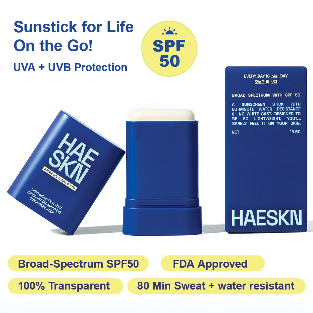 Korean Sunscreen Stick SPF 50 Sunblock SOLCHECK UV Stickers - HAESKN Official Imagery - 3