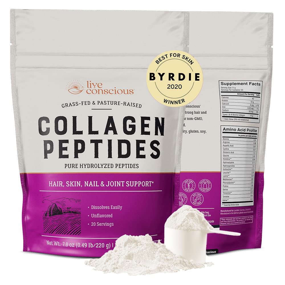 Live Conscious Collagen Powder Hydrolyzed Collagen Peptides - Live Conscious Official Imagery - 2