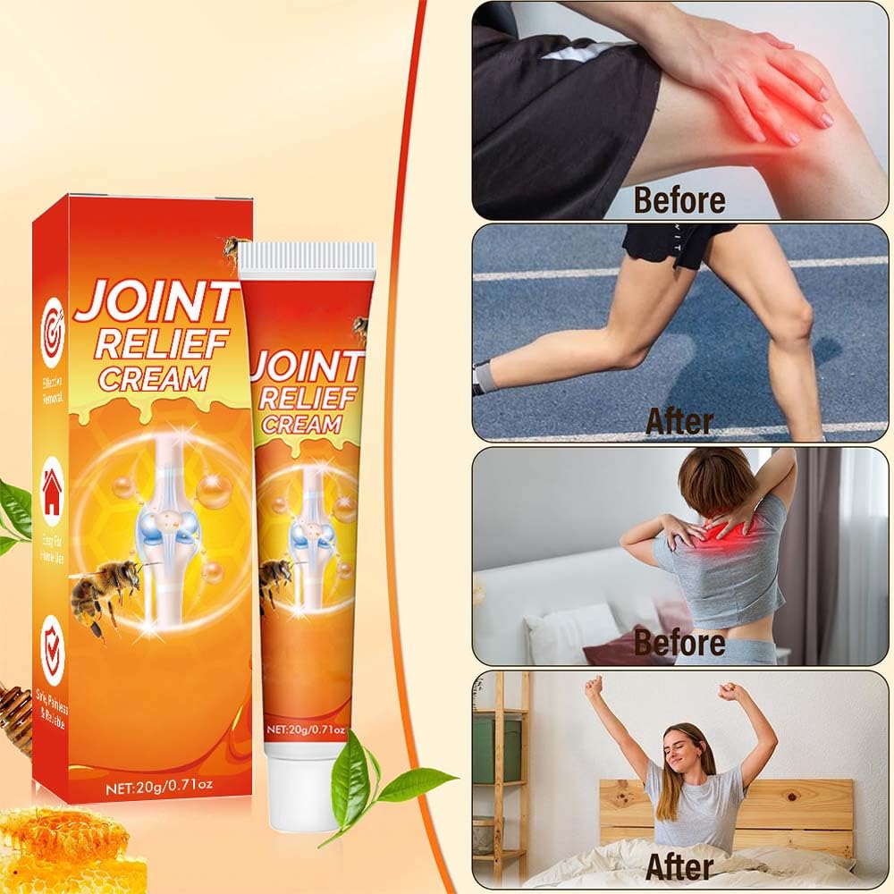 Three tubes of Generic Joint Relief Cream, advanced bone and muscle gel, for soothing skin and joint support.